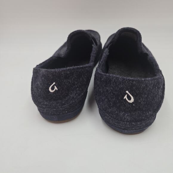 Olukai Moloa Hulu Men's Size 11 Slip On Casual Shoes Dark Blue Naxy Wool - Picture 4 of 7
